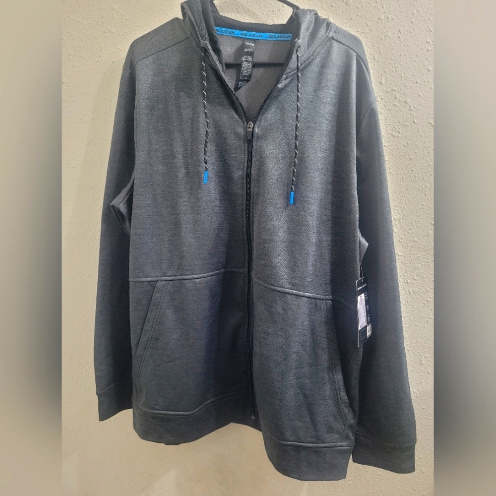 NWT RBX Texh Fleece Zip Up, Charcoal sz XXL, MSRP $88